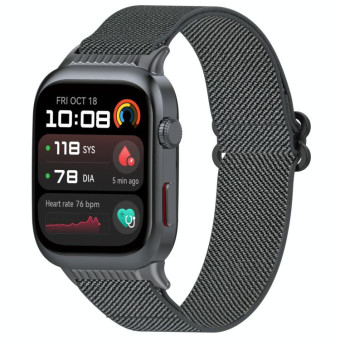 For Huawei Watch D2 Nylon Elastic Braided Watch Band(Dark Gray)
