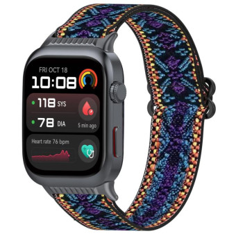 For Huawei Watch D2 Nylon Elastic Braided Watch Band(Blue Purple)