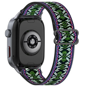 For Huawei Watch D2 Nylon Elastic Braided Watch Band(Green Purple)