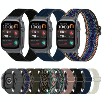 For Huawei Watch D2 Nylon Elastic Braided Watch Band(Black)