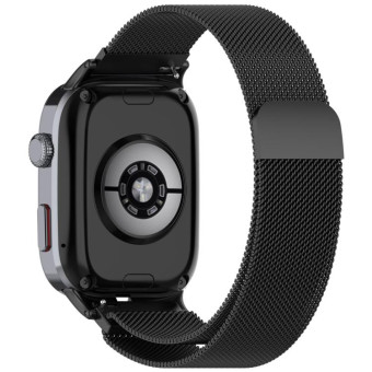 For Huawei Watch D2 Vertical Metal Connector Milanese Magnetic Loop Watch Band(Black)