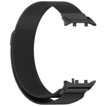 For Huawei Watch D2 Vertical Metal Connector Milanese Magnetic Loop Watch Band(Black)