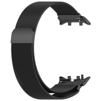 For Huawei Watch D2 Vertical Metal Connector Milanese Magnetic Loop Watch Band(Black)