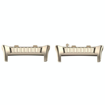 For Huawei Watch D2 1 Pair Metal Head Watch Band Connector(Starlight)