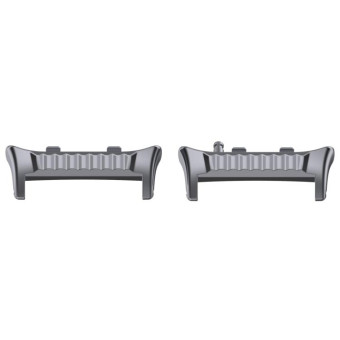 For Huawei Watch D2 1 Pair Metal Head Watch Band Connector(Gray)