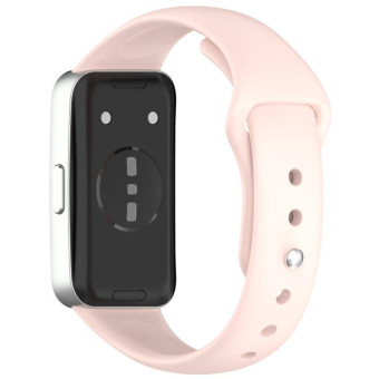 For Huewei Band 10 / 9 / 8 Reverse Buckle Glossy Silicone Watch Band(Pink)