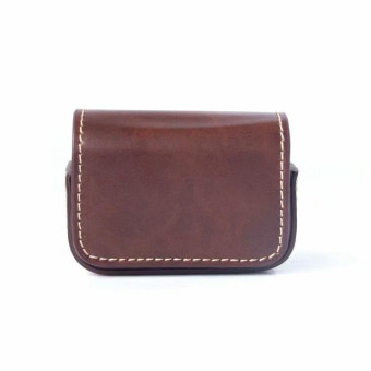 Waterproof Mini Leather Case Storage Carrying Box for DJI OSMO Action / GoPro / SJCAM / Xiaomi Mi Jia(Coffee)