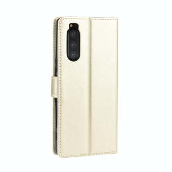 Retro Crazy Horse Texture Horizontal Flip Leather Case for Sony Xperia 2 , with Holder & Card Slots & Photo Frame(Gold)