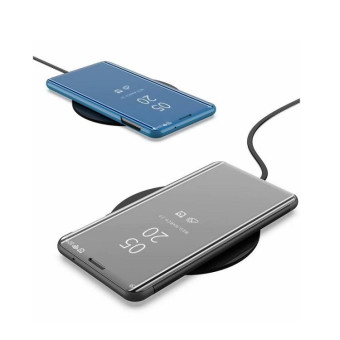 Plating Mirror Left and Right Flip Cover with Bracket Holster for Xiaomi CC9 / A3 Lite(Silver)