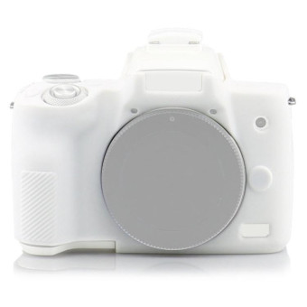 Richwell  Silicone Armor Skin Case Body Cover Protector for Canon EOS M50 Body Digital Camera(White)