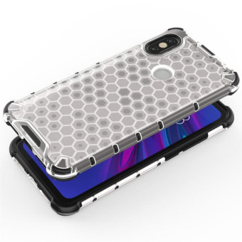For Xiaomi Redmi Note5/Note5 Pro Shockproof Honeycomb PC + TPU Case(Grey)