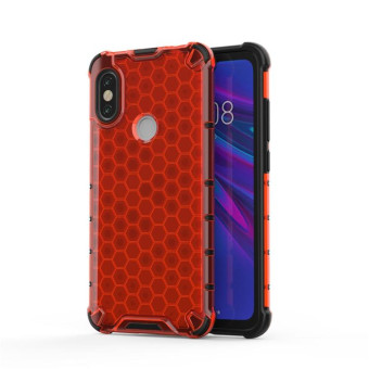 For Xiaomi Redmi Note5/Note5 Pro Shockproof Honeycomb PC + TPU Case(Red)