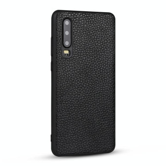 For Huawei P30 Litchi PU Leather Anti-falling TPU Protective Case(Black)
