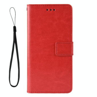 For Sony Xperia 8 Retro Crazy Horse Texture Horizontal Flip Leather Case , with Holder & Card Slots & Photo Frame(Red)
