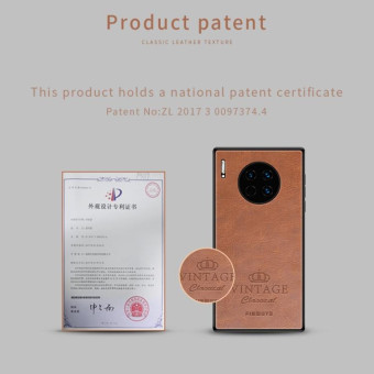 For Huawei Mate 30 Pro PINWUYO Pin Rui Series Classical Leather, PC + TPU + PU Leather Waterproof and Anti-fall All-inclusive Protective Case(Black)