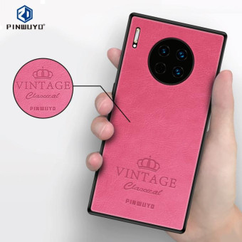 For Huawei Mate 30 Pro PINWUYO Pin Rui Series Classical Leather, PC + TPU + PU Leather Waterproof and Anti-fall All-inclusive Protective Case(Red)