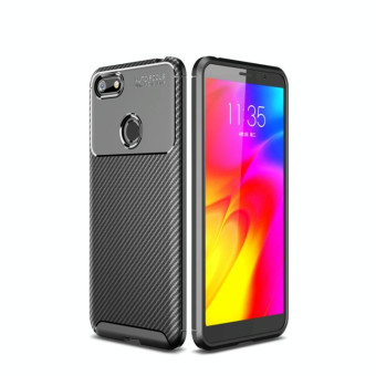 For Motorola Moto E6 Play Beetle Series Carbon Fiber Texture Shockproof TPU Case(Black)