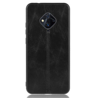 For Vivo V17 / S1 Pro International Edition Shockproof Sewing Cow Pattern Skin PC + PU + TPU Case(Black)