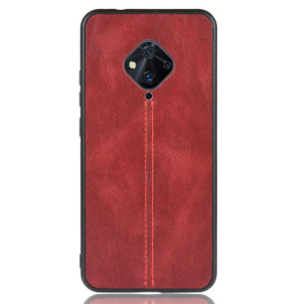 For Vivo V17 / S1 Pro International Edition Shockproof Sewing Cow Pattern Skin PC + PU + TPU Case(Red)