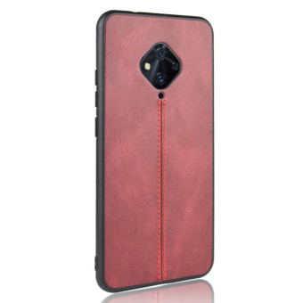 For Vivo V17 / S1 Pro International Edition Shockproof Sewing Cow Pattern Skin PC + PU + TPU Case(Red)