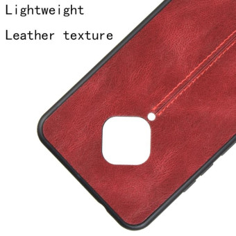 For Vivo V17 / S1 Pro International Edition Shockproof Sewing Cow Pattern Skin PC + PU + TPU Case(Red)