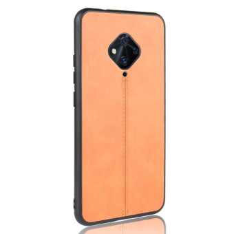 For Vivo V17 / S1 Pro International Edition Shockproof Sewing Cow Pattern Skin PC + PU + TPU Case(Orange)