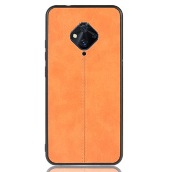 For Vivo V17 / S1 Pro International Edition Shockproof Sewing Cow Pattern Skin PC + PU + TPU Case(Orange)