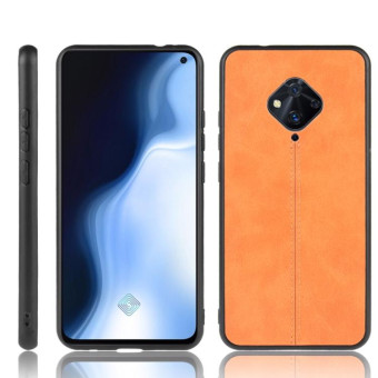 For Vivo V17 / S1 Pro International Edition Shockproof Sewing Cow Pattern Skin PC + PU + TPU Case(Orange)