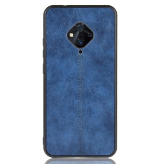 For Vivo V17 / S1 Pro International Edition Shockproof Sewing Cow Pattern Skin PC + PU + TPU Case(Blue)