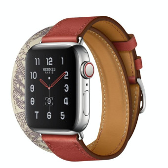 For Apple Watch 3 / 2 / 1 Generation 38mm Universal Silk Screen Printing Double-loop Watch Band(Red)