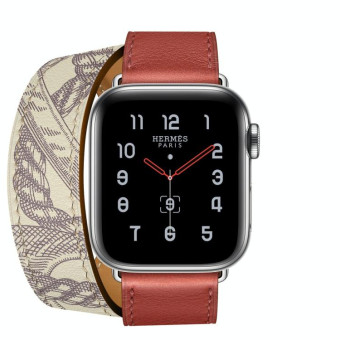 For Apple Watch 3 / 2 / 1 Generation 38mm Universal Silk Screen Printing Double-loop Watch Band(Red)