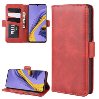 For Galaxy A51 (4G) Dual-side Magnetic Buckle Horizontal Flip Leather Case with Holder & Card Slots & Wallet(Red)