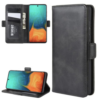 For Galaxy A71 Dual-side Magnetic Buckle Horizontal Flip Leather Case with Holder & Card Slots & Wallet(Black)
