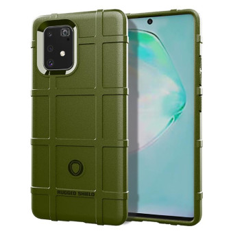 For Galaxy A91 Full Coverage Shockproof TPU Case(Army Green)