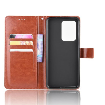 For Galaxy S20 Ultra/S20 Ultra 5G  Retro Crazy Horse Texture Horizontal Flip Leather Case , with Holder & Card Slots & Photo Frame(Brown)