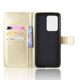 For Galaxy S20 Ultra/S20 Ultra 5G  Retro Crazy Horse Texture Horizontal Flip Leather Case , with Holder & Card Slots & Photo Frame(Gold)