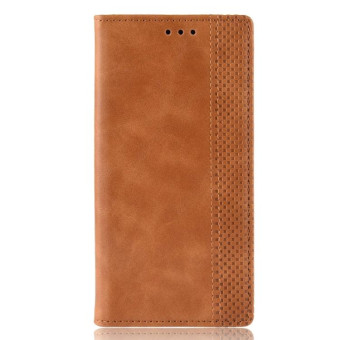 For Galaxy S20+/S20+5G Magnetic Buckle Retro Crazy Horse Texture Horizontal Flip Leather Case  , with Holder & Card Slots & Photo Frame(Brown)