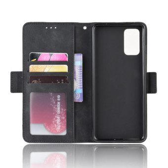 For Galaxy S20+/S20+5G Wallet Style Skin Feel Calf Pattern Leather Case with Separate Card Slot(Black)