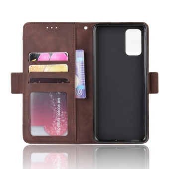 For Galaxy S20+/S20+5G Wallet Style Skin Feel Calf Pattern Leather Case with Separate Card Slot(Brown)