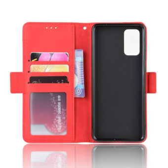 For Galaxy S20+/S20+5G Wallet Style Skin Feel Calf Pattern Leather Case with Separate Card Slot(Red)