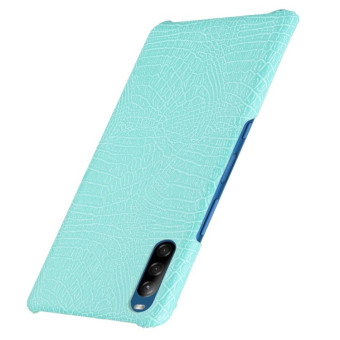 For Sony Xperia L4 Shockproof Crocodile Texture PC + PU Case(Light green)