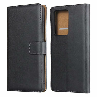For Galaxy S20 Ultra Leather Horizontal Flip Holster With Magnetic Clasp and Bracket and Card Slot and Wallet(Black)