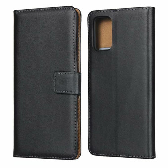 For Galaxy S20 Plus Leather Horizontal Flip Holster With Magnetic Clasp and Bracket and Card Slot and Wallet(Black)