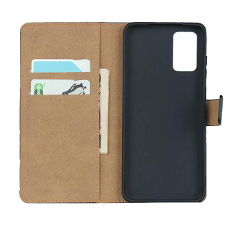 For Galaxy S20 Plus Leather Horizontal Flip Holster With Magnetic Clasp and Bracket and Card Slot and Wallet(Black)