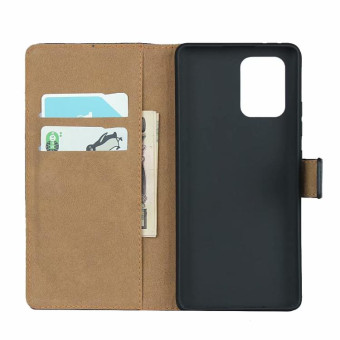 For Galaxy M80S/A91/S10 Lite Horizontal Flip Cowhide Leather Case with Magnetic Clasp & Holder & Card Slots & Wallet (Black)