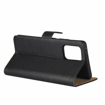 For Galaxy M80S/A91/S10 Lite Horizontal Flip Cowhide Leather Case with Magnetic Clasp & Holder & Card Slots & Wallet (Black)