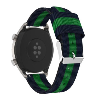 22mm For Huawei Watch GT2e GT2 46mm Nylon single ring strap(Dark Blue Green)