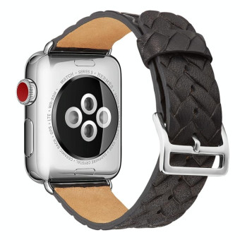 For Apple Watch Ultra 49mm&Watch Ultra 2 49mm / Series 9&8&7 45mm / SE 3&SE 2&6&SE&5&4 44mm / 3&2&1 42mm Braided Strap(Black)
