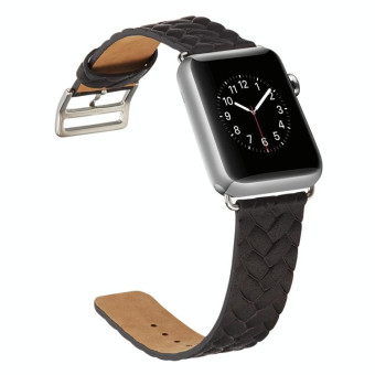 For Apple Watch Ultra 49mm&Watch Ultra 2 49mm / Series 9&8&7 45mm / SE 3&SE 2&6&SE&5&4 44mm / 3&2&1 42mm Braided Strap(Black)
