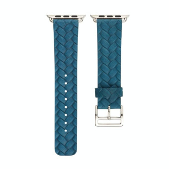 For Apple Watch Series 7 45mm / 6 & SE & 5 & 4 44mm / 3 & 2 & 1 42mm Braided Strap(Blue)